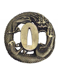 Tsuba in metallo modello John Lee Dragon
