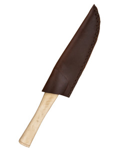 Coltello piccolo tipo Seax con lama in acciaio damasco 2