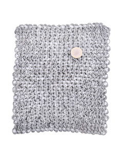 Cotta di maglia in alluminio 20 x 20 cm, anelli bordati