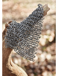 Cotta di maglia in alluminio 20 x 20 cm, anelli bordati 2