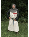 Tabardo templare in lana con croce rossa