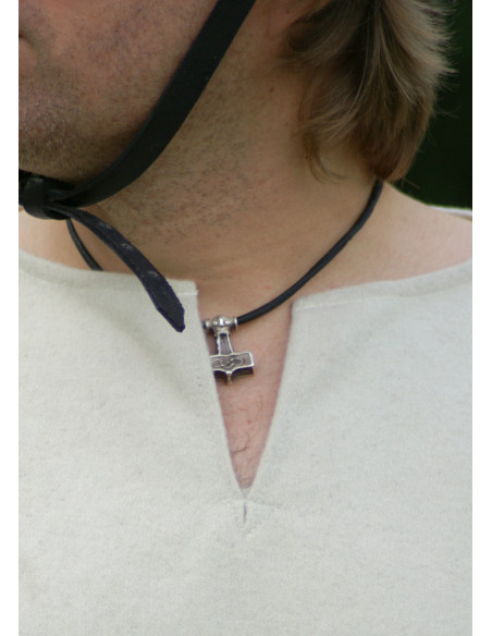 Tunica vichinga in lana, bianco naturale