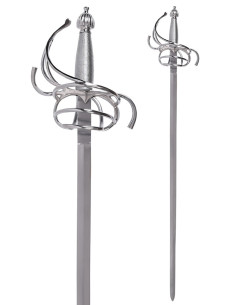 Spada a rapiera spagnola con fodero in cuoio