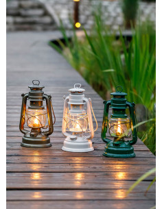 Lampada a olio Feurhand Storm 276, finitura verde 2