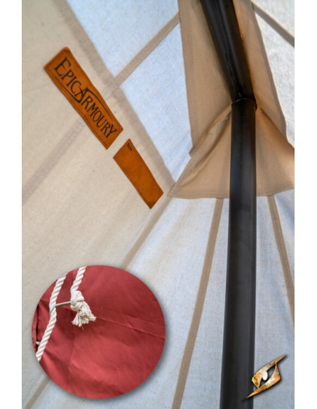 Tenda medievale rossa per intrepidi...