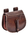 Piccola borsa medievale in pelle, per la cintura