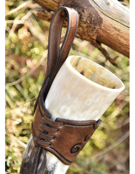 Baldric in pelle con Triskel per...