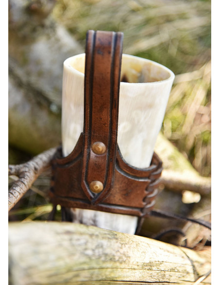 Baldric in pelle con Triskel per...