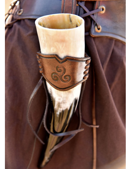 Baldric in pelle con Triskel per...