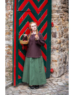 Camicetta medievale modello Tilda, colore marrone 2