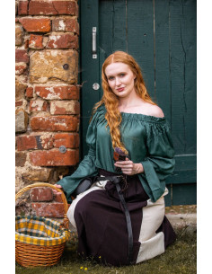 Classica camicetta medievale modello Emma, colore verde