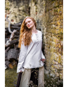 Camicetta medievale modello Tilda, colore bianco 2