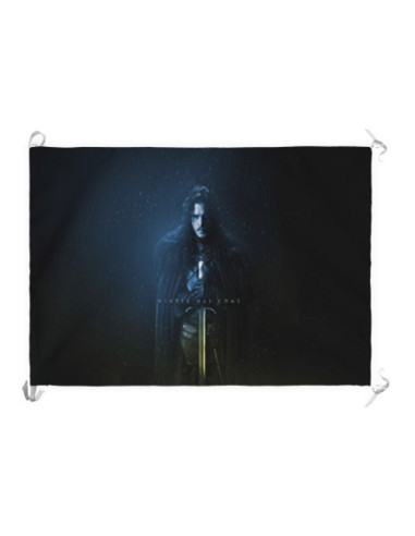 Banner-Bandiera Jon Snow Game of Thrones (70x100 cm.)
 Materiale-Raso