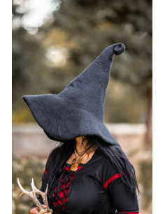 Cappello da strega modello Glinda, colore nero
