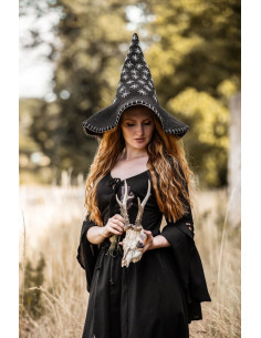 Cappello da strega modello stella, colore nero