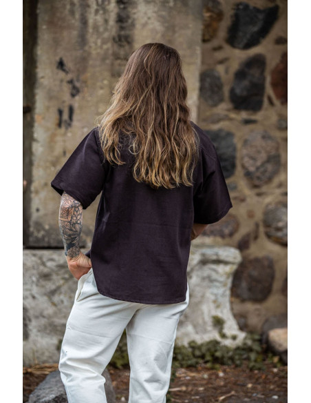 Camicia medievale a maniche corte con...