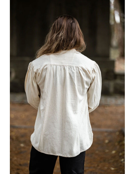 Camicia medievale crema con cravatte