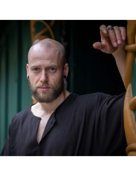 Tunica vichinga manica corta Olaf, nera