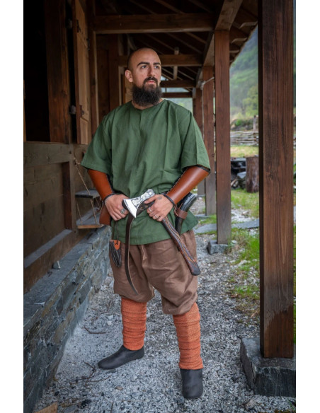 Tunica vichinga manica corta Olaf, verde