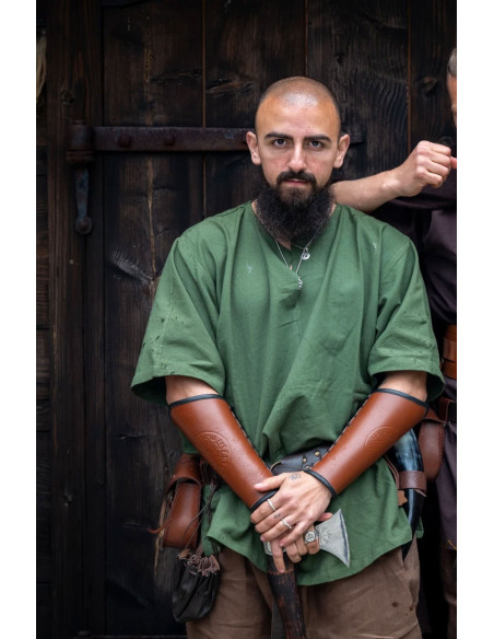 Tunica vichinga manica corta Olaf, verde