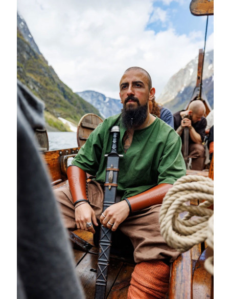 Tunica vichinga manica corta Olaf, verde