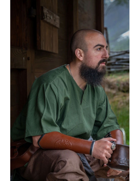 Tunica vichinga manica corta Olaf, verde