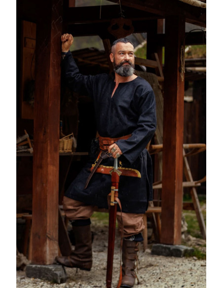 Tunica vichinga Olvisson, lana nera