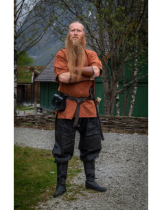 Pantalone vichingo in lino Wodan, nero 2