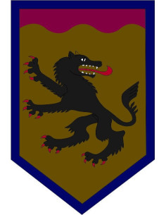 Banner medievale vari colori con drago rampante