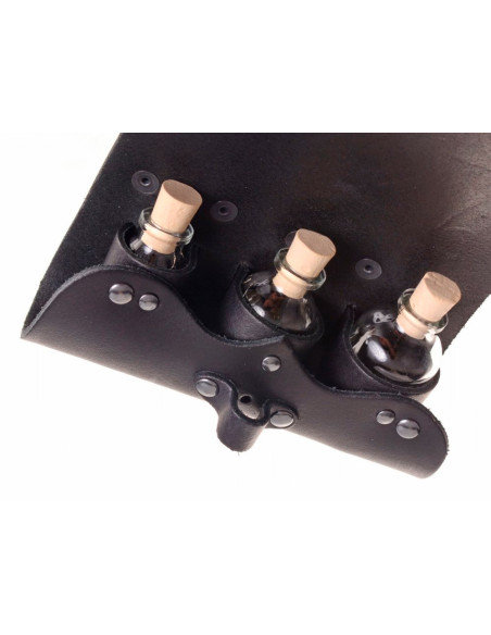 Borsa in pelle con 3 pozioni con...