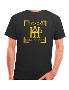 T-shirt Legio XXII Deiotariana Romana di colore nero, maniche corte