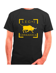 T-shirt Legio I germanica romana in nero, maniche corte