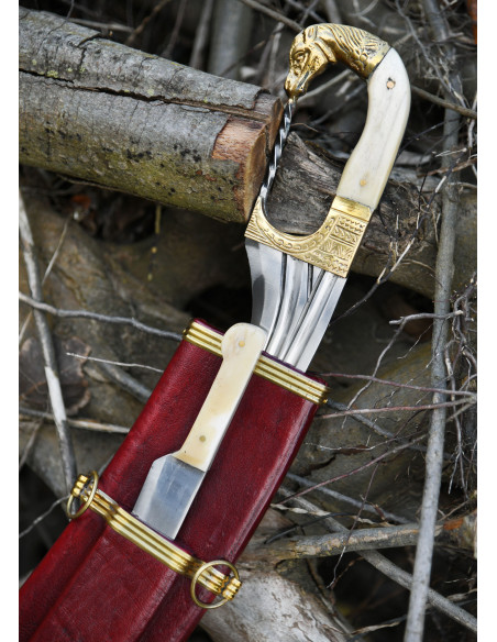 Falcata, Kopis con coltello, manico a...