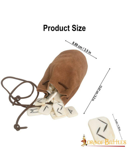 Set di 25 magiche rune in osso con...