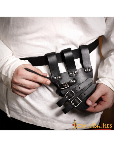 Baldric per spade a pinza in cuoio...