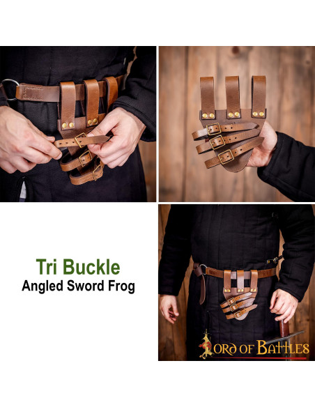 Baldric per spade a pinza in cuoio...