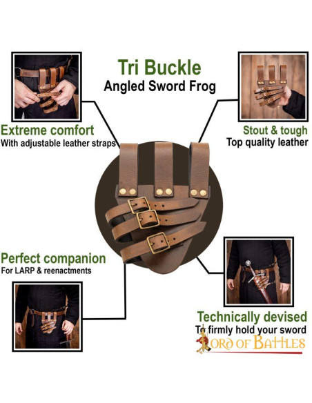 Baldric per spade a pinza in cuoio...