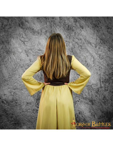 Abito medievale Arwen marrone-senape...