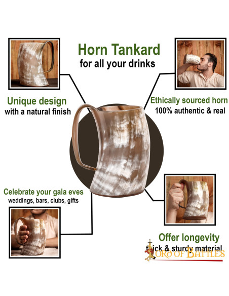 Vaso vichingo in corno di bue