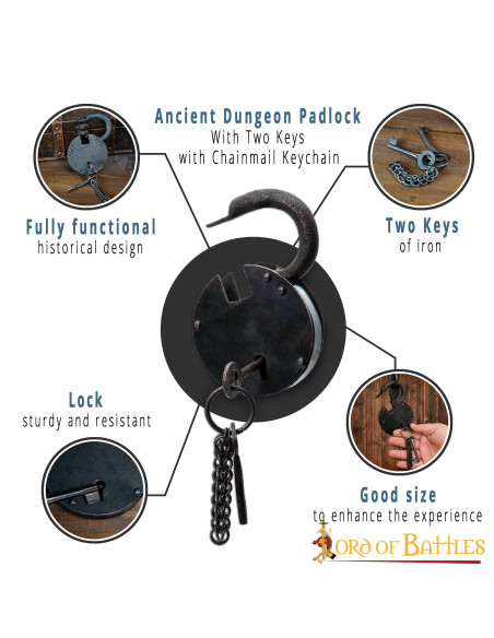 vecchio lucchetto sotterraneo medievale