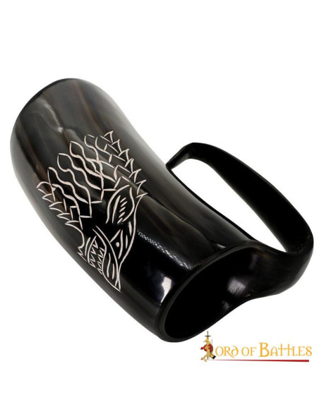 Boccale di birra lupo medievale per...