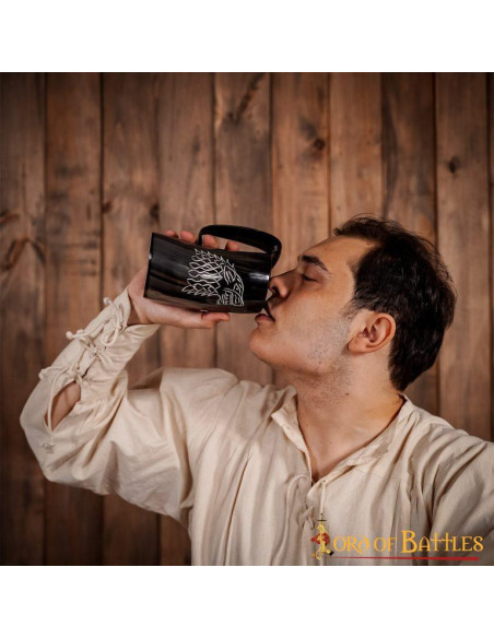 Boccale di birra lupo medievale per...