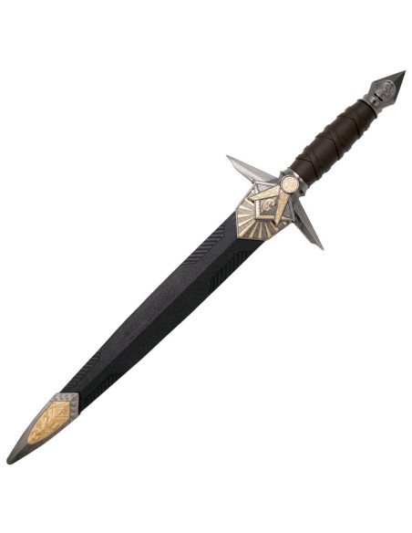 Pugnale medievale massonico, pomo in...