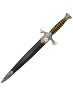 Pugnale medievale templare, finitura bronzo con pomo a croce 2