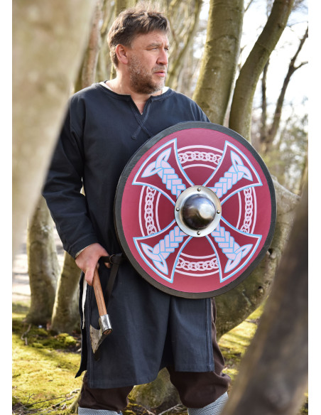 Scudo vichingo dipinto con croce...