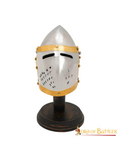 Casco bacinete Mini Pig Face, con supporto