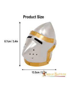 Casco bacinete Mini Pig Face, con supporto 2