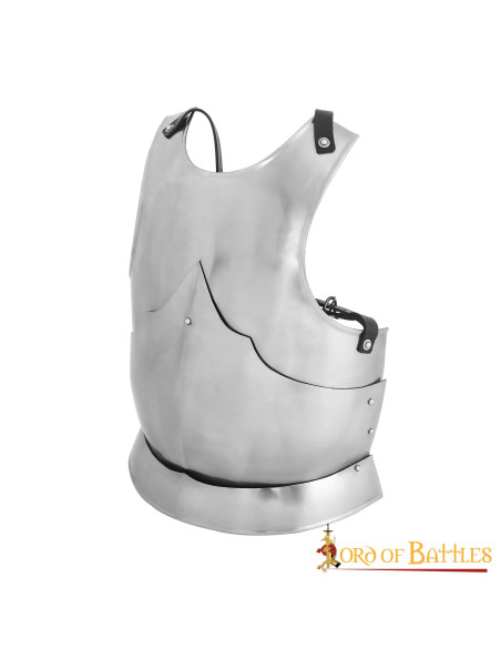 Corazza gotica in acciaio dolce lucido