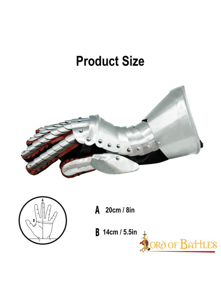 Guanti da corazziere S. XVI-XVII,...