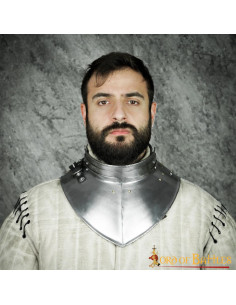 Gorgiera medievale Tarda Età, acciaio dolce